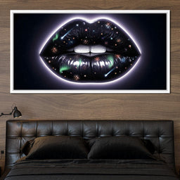 Cosmic Lips Allure of the Night - NicheCanvas