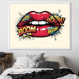 Pop Art Lips Explosive Allure - NicheCanvas