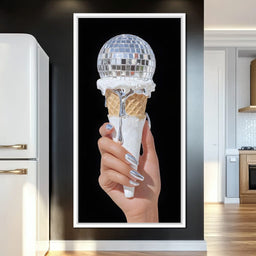 Disco Cone Silver Pop Delight - NicheCanvas