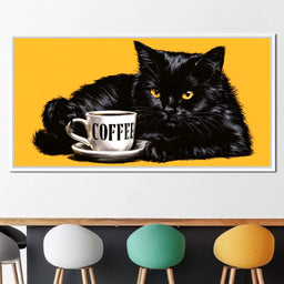 Black Cat Black Coffee - NicheCanvas