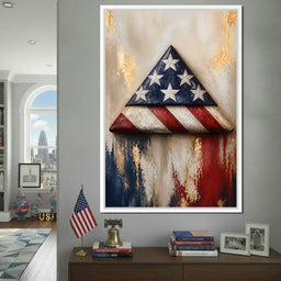 Folded Honor Beneath Gold Leaf - NicheCanvas