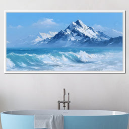 Glacial Peaks Ocean Crescendo - NicheCanvas