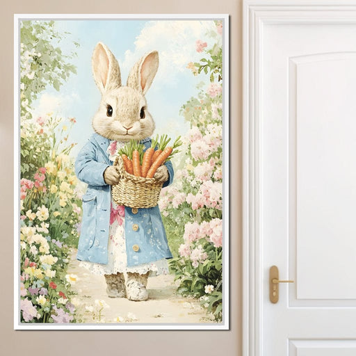 Bunny Harvest in Blossom Trail Canvas Print
