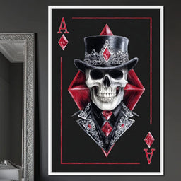 Ace Skeleton High Stakes Elegance - NicheCanvas