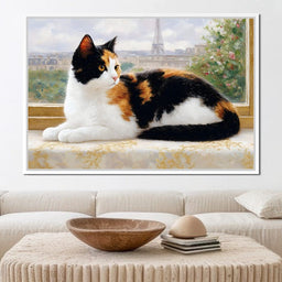 Parisian Feline Afternoon - NicheCanvas