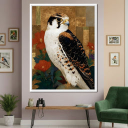 Golden Peregrine Elegance - NicheCanvas