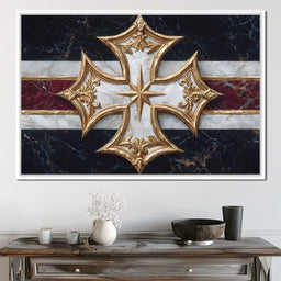 Golden Heritage Cross Emblem - NicheCanvas