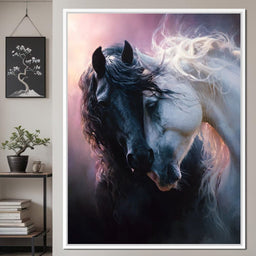 Shadowlight Twin Horses - NicheCanvas