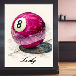 Lucky Eight Billiard Ball - NicheCanvas