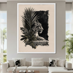 Feline Watch Over Stone Wall - NicheCanvas