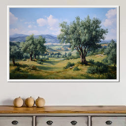 Sunlit Olive Grove Vista - NicheCanvas