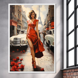 Glamour in the Streets of Paris - NicheCanvas