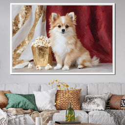 Pomeranian Popcorn Soiree - NicheCanvas