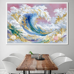 Golden Waves of Dreams - NicheCanvas