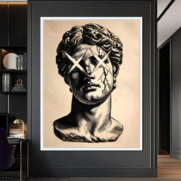Broken Marble Idol X Eyes - NicheCanvas