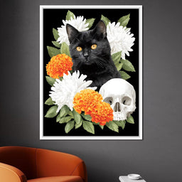 Nocturnal Feline Memento Bouquet - NicheCanvas