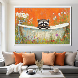 Raccoon Bath - NicheCanvas