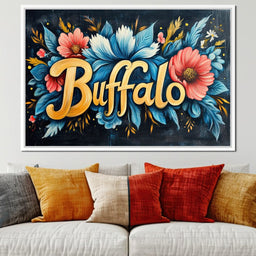 Buffalo Flowers - NicheCanvas