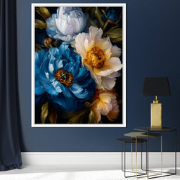 Midnight Peony Garden Radiance - NicheCanvas