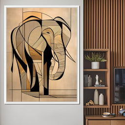 Majestic Geometric Elephant - NicheCanvas