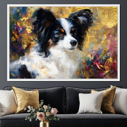Golden Papillon Portrait Glow - NicheCanvas