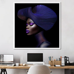 Grace in Violet and Blue - TooplesArt - NicheCanvas
