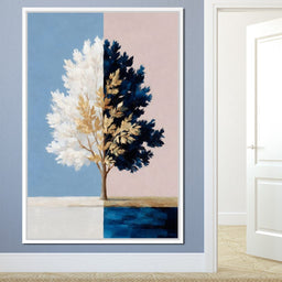 Balanced Seasons Tree Reflection - NicheCanvas
