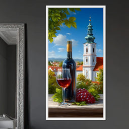 Sunlit Courtyard & Wine Cup - NicheCanvas