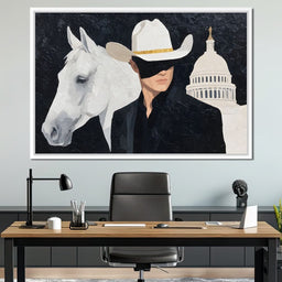 White Stetson Capitol Ranger - NicheCanvas