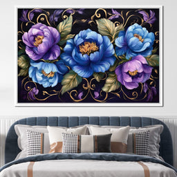 Midnight Floral Symphony - NicheCanvas