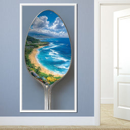 Coastal Paradise Reflected Spoon - NicheCanvas