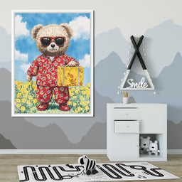 Sunlit Adventure with Teddy - NicheCanvas