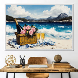Champagne Dream by the Sea - NicheCanvas