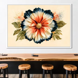 Rustic Petals Dancing Under Shadow - NicheCanvas