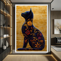 Floral Feline Harmony - NicheCanvas