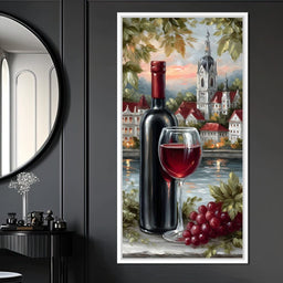 Wine Reflections by the Lake - NicheCanvas
