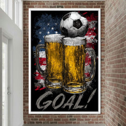 USA Soccer Beer Mugs Goal - NicheCanvas