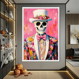 Dapper Skeleton Floral Jubilee - NicheCanvas