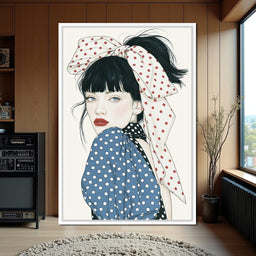 Polka Dot Afternoon Glance - NicheCanvas
