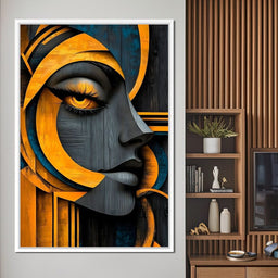 Golden Abstraction Odyssey - NicheCanvas