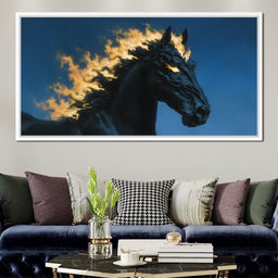 Fiery Night Stallion Spirit - NicheCanvas