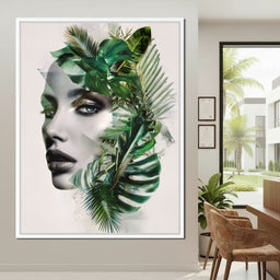 Botanical Muse Fusion Portrait - NicheCanvas