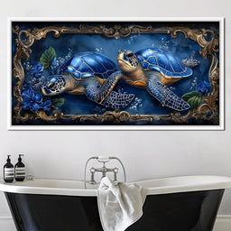 Oceanic Serenity Turtles - NicheCanvas