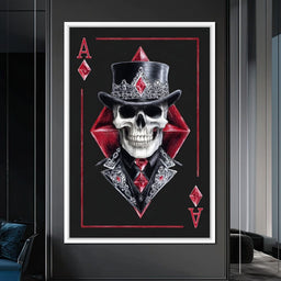 Ace Skeleton High Stakes Elegance - NicheCanvas
