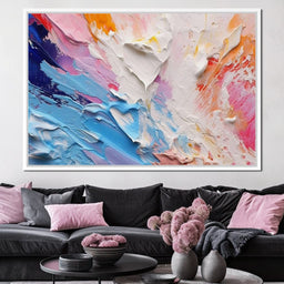 Radiant Impasto Color Surge - NicheCanvas