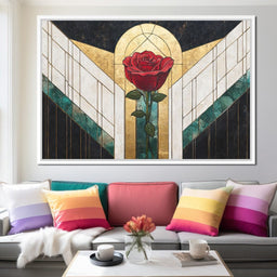 Golden Rose Radiance Reverie - NicheCanvas