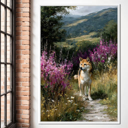 Shiba Meadow Trail Portrait - NicheCanvas