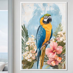 Radiant Parrot Blooms - NicheCanvas