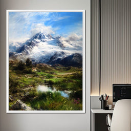 Majestic Alpine Snowbound Peak - NicheCanvas
