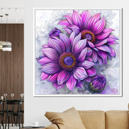 Purple Petal Parade - TooplesArt - NicheCanvas